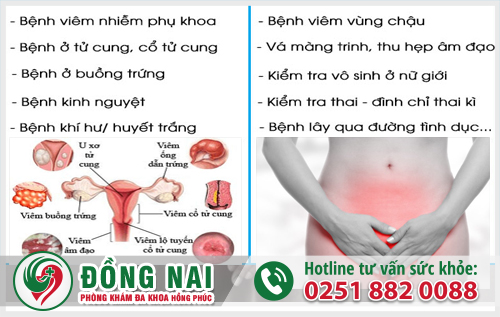 Các bệnh phụ khoa đang được điều trị tại Đa Khoa Hồng Phúc